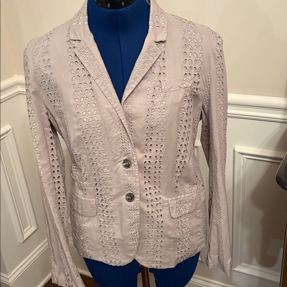 NWOT J.Crew Light Gray Cotton Blazer size 10